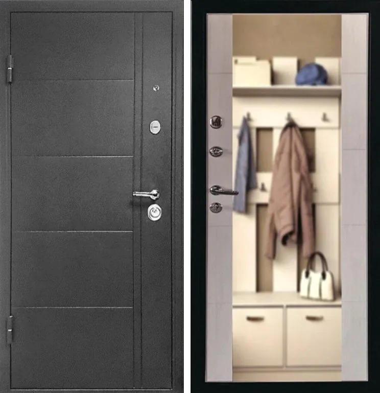 Фото Дверь Эверест Зеркало Белёный Дуб DIS007120